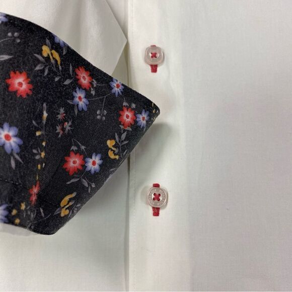 Stone Rose White with floral Collar, Cuffs - Picture 7 of 10